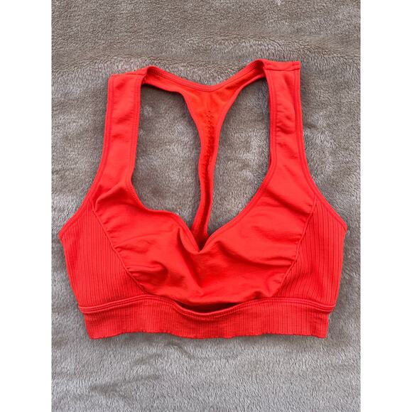 Free People Movement Cut Out Sports Bra Orange Women’s Size XS/S (tag says M/L) - Picture 1 of 5